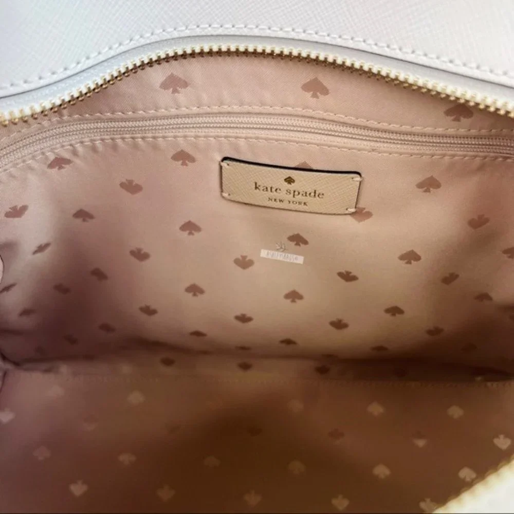 Kate Spade Staci Warm Beige Colorblock Large Satchel Crossbody